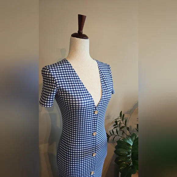 Zara Blue Checkers dress - Picture 4 of 8